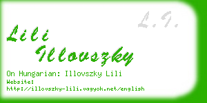 lili illovszky business card